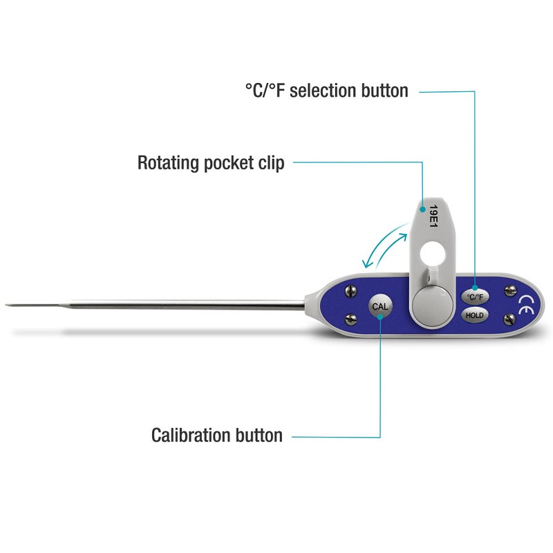 DeltaTrakessentials 11063 FlashCheck Jumbo Display Auto-Cal Needle Probe Thermometer - Image 4
